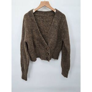 Commense Cardigan The Next Morning Size Large Brown Cropped